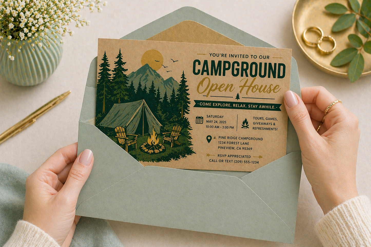 Invitations / Announcements Kraft Paper Finish