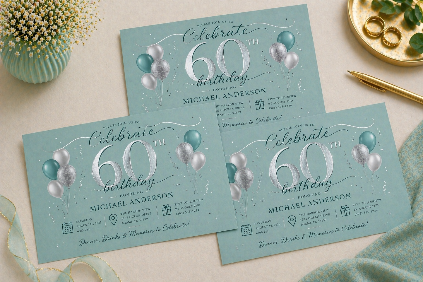 Invitations / Announcements Metallic Foil Finish