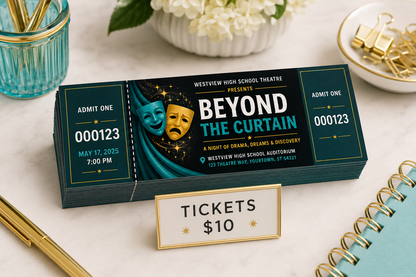 Numbered Tickets 14pt Matte Finish