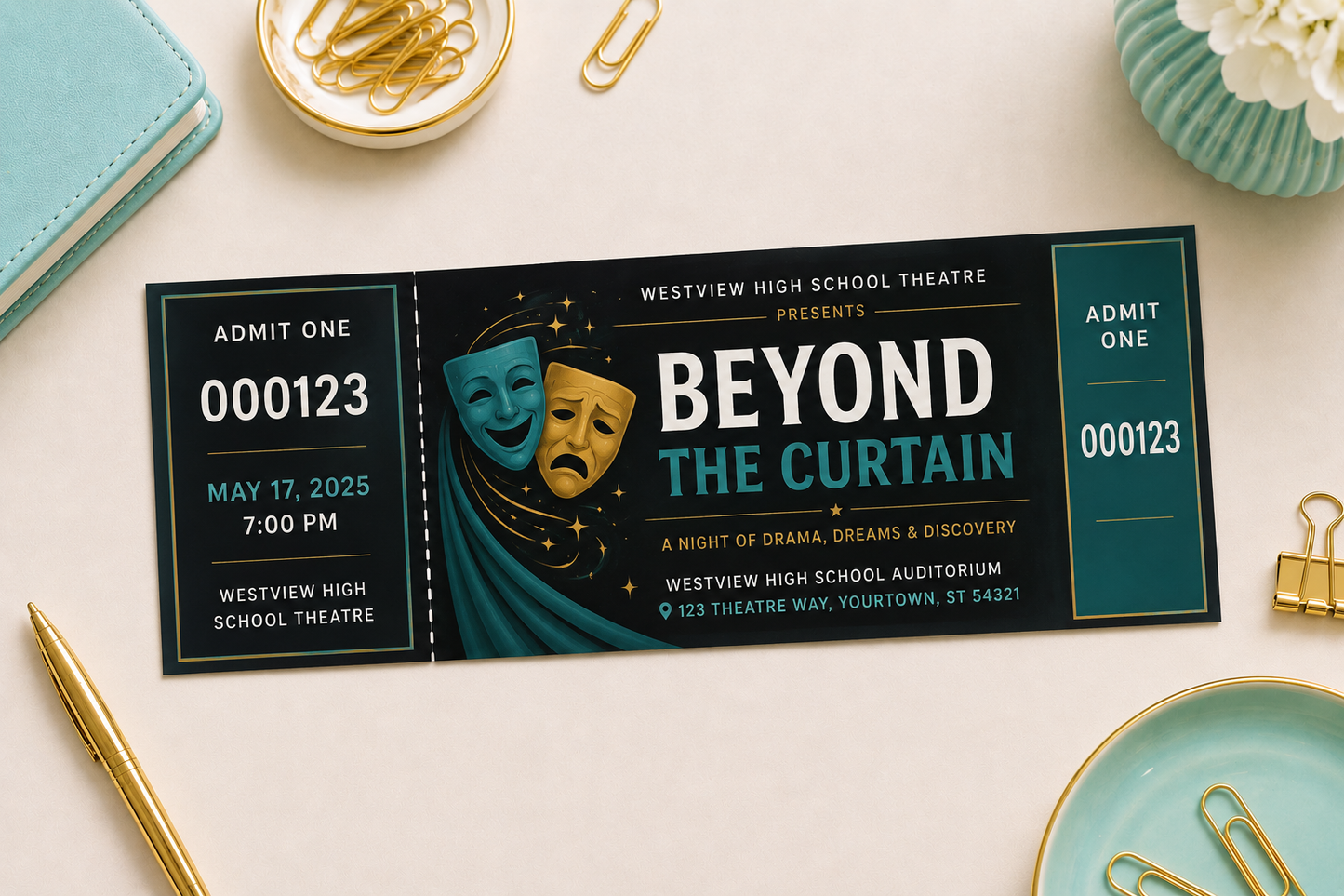 Numbered Tickets 14pt Matte Finish