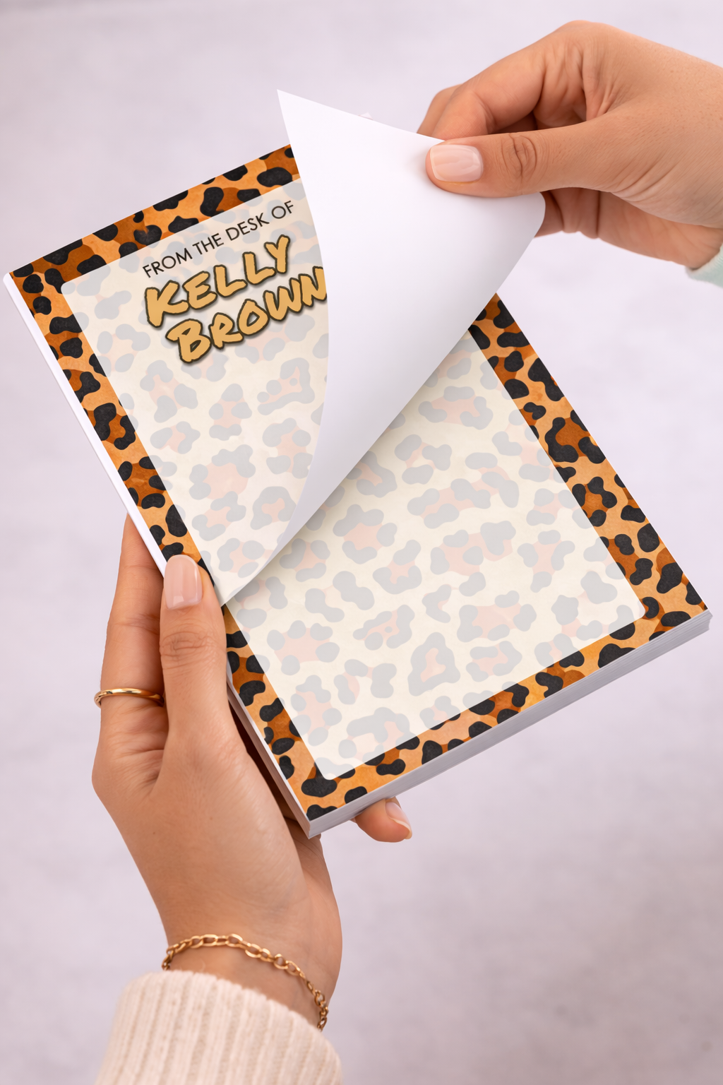 Custom Name Animal Print Jungle Tear Notepad | 5 Designs in 1