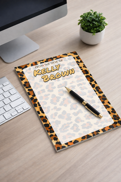 Custom Name Animal Print Jungle Tear Notepad | 5 Designs in 1