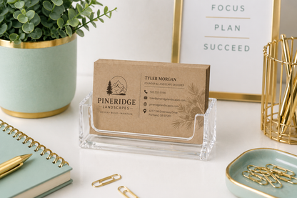 18pt Kraft Paper Business Cards