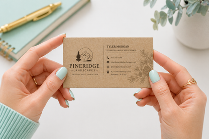 18pt Kraft Paper Business Cards