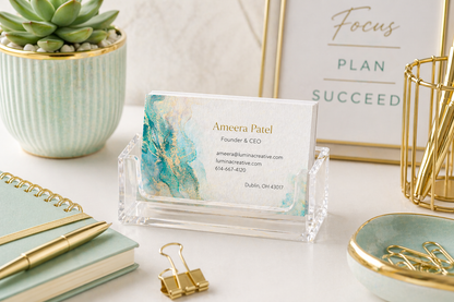 14pt Pearl Paper Business Cards