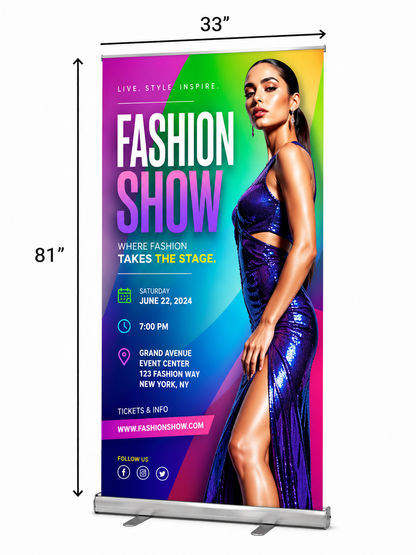 Standard Pull Up Banners 13oz Matte Vinyl