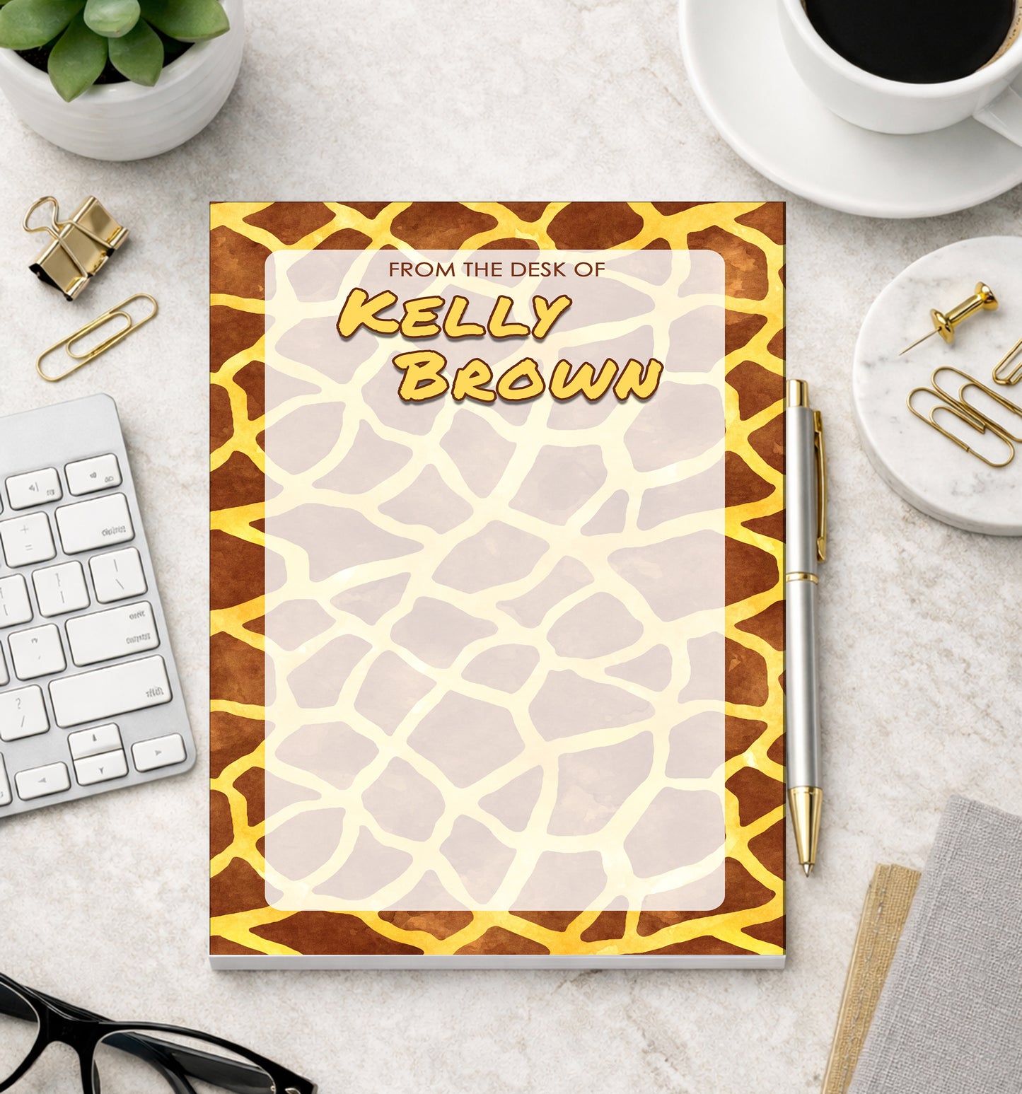 Custom Name Animal Print Jungle Tear Notepad | 5 Designs in 1