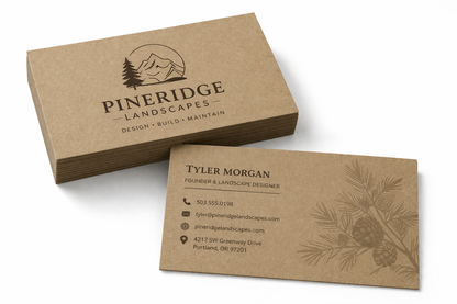 18pt Kraft Paper Business Cards