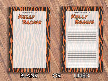 Custom Name Animal Print Jungle Tear Notepad | 5 Designs in 1