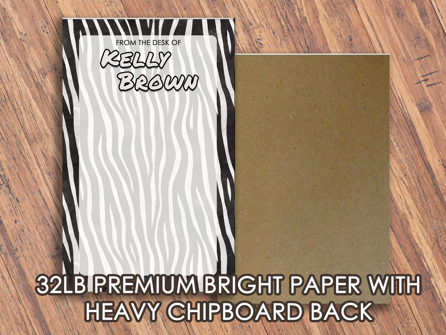 Custom Name Animal Print Jungle Tear Notepad | 5 Designs in 1
