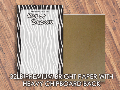 Custom Name Animal Print Jungle Tear Notepad | 5 Designs in 1