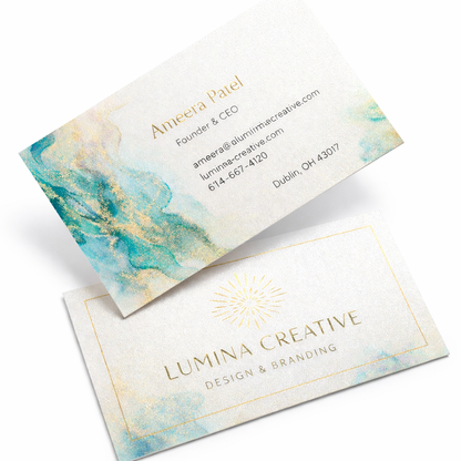 14pt Pearl Paper Business Cards